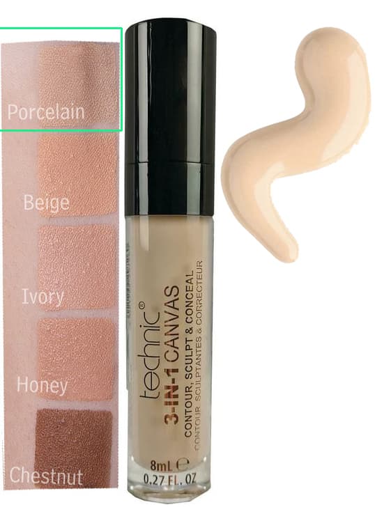 Technic 3-in-1 Canvas Full Coverage Concealer-Porcelain