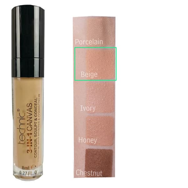 Technic 3-in-1 Canvas Full Coverage Concealer-Beige