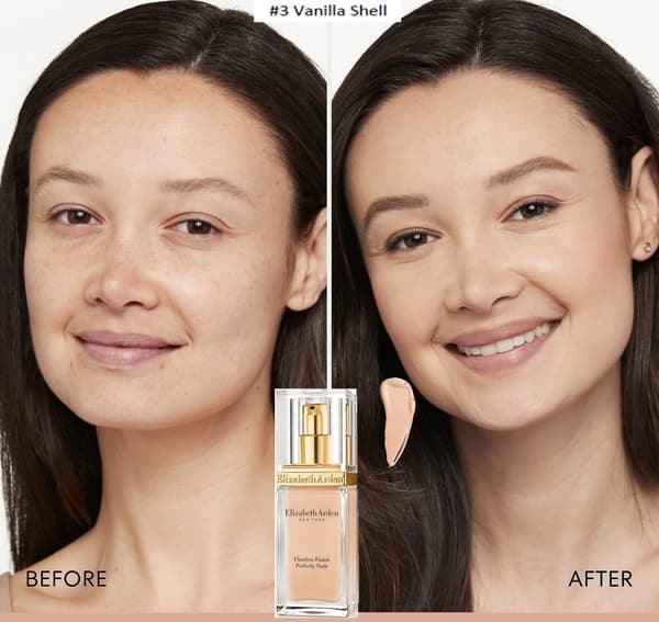 Arden Flawless Finish Perfectly Nude Foundation-03 Vanilla Shell