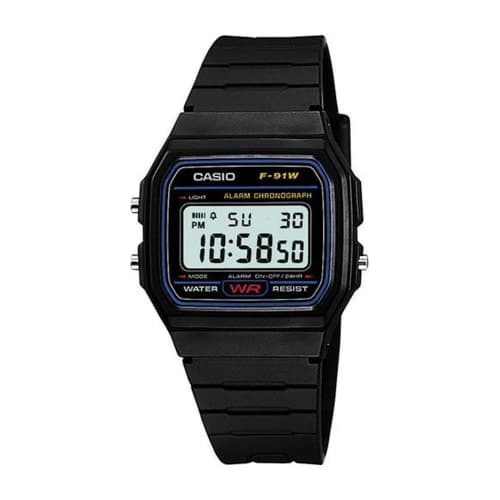 CASIO F-91W-1CR - (38.2 × 35.2 × 8.5 mm)