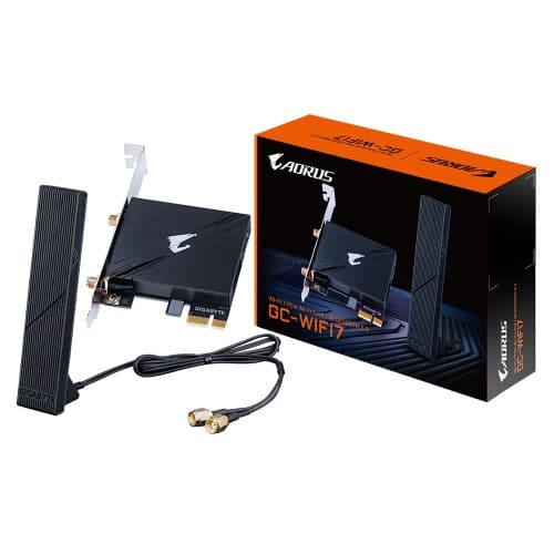 Aorus GC-WIFI7 - nätverksadapter - PCIe Svart