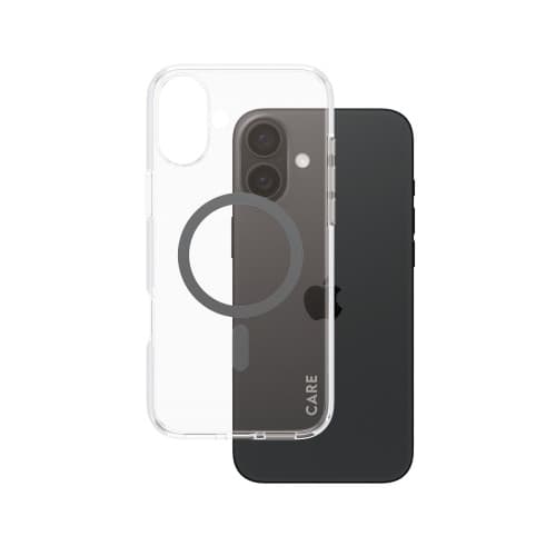 PanzerGlass CARE by PG BLK MagSafe iPhone16 6.7 mobiltelefonfodral Omslag Transparent