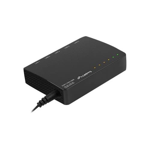 Lanberg DSP3-1005 - switch - 5 portar - ohanterad Svart