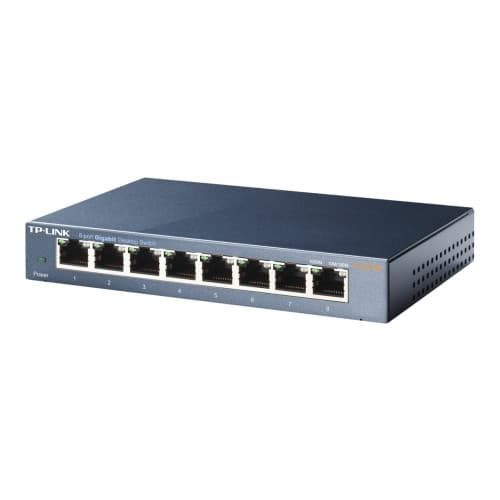 TP-Link TL-SG108 8-port Metal Gigabit Switch - switch - 8 portar - ohanterad Svart