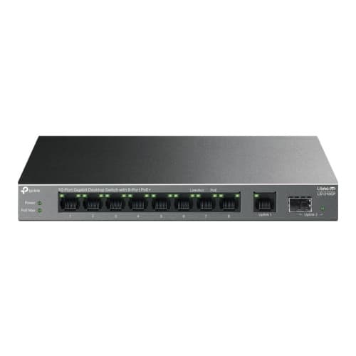 TP-Link LiteWave LS1210GP V1 - switch - 10 portar Svart