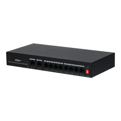 Dahua PFS3010-8ET-65 - switch - 10 portar - ohanterad Svart