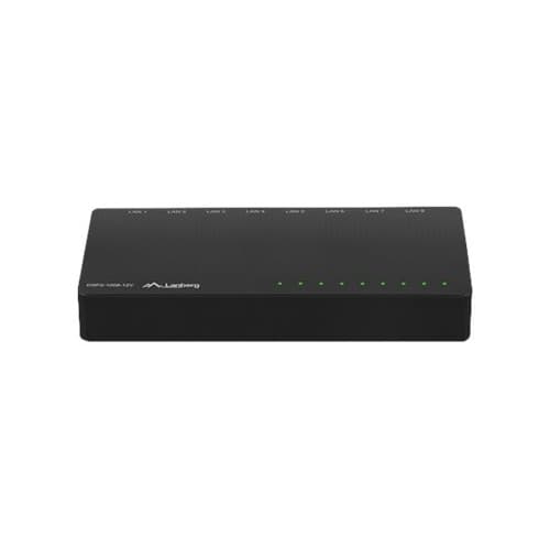Lanberg DSP2-1008-12V - switch - 8 portar - ohanterad Svart