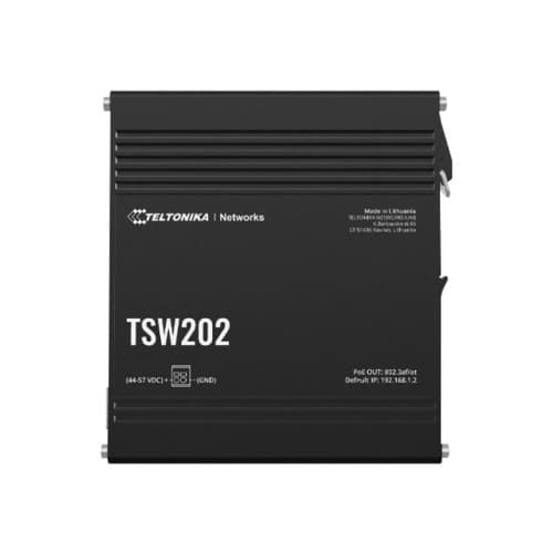 Teltonika TSW202 - switch - 8 portar - Administrerad Gjuten aluminium, Blå