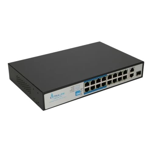 Extralink VIRTUS - v3 - switch - 16 portar - ohanterad - rackmonterbar