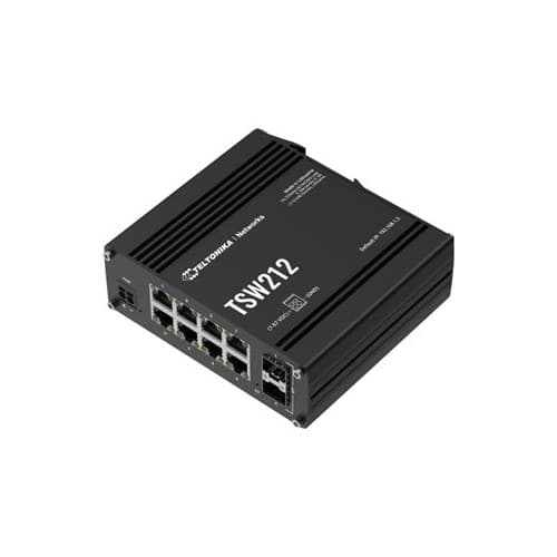 Teltonika TSW212 - switch - 8 portar - Administrerad Svart