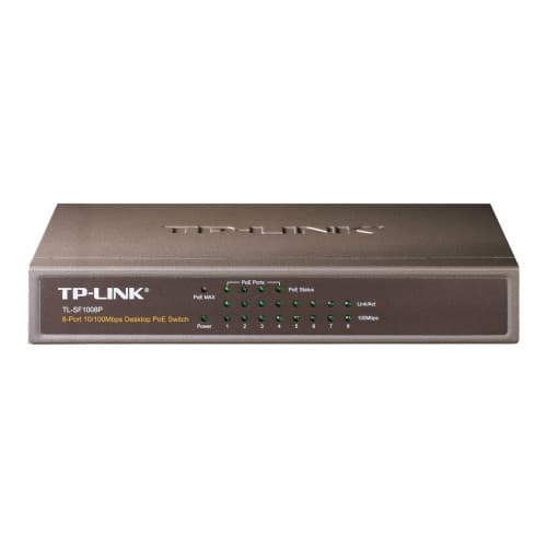 TP-Link TL-SF1008P - switch - 8 portar Svart