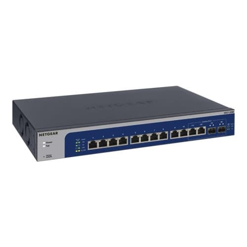 NETGEAR Plus XS512EM - switch - 12 portar - smart - rackmonterbar Blå, Grå