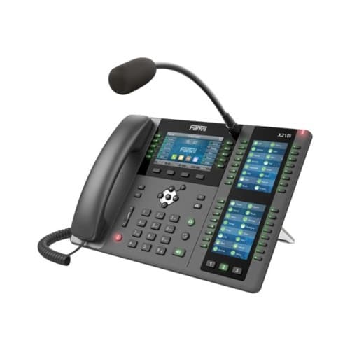 Fanvil X210I - VoIP-telefon med nummerpresentation - 3-riktad samtalsförmåg Svart, Grå