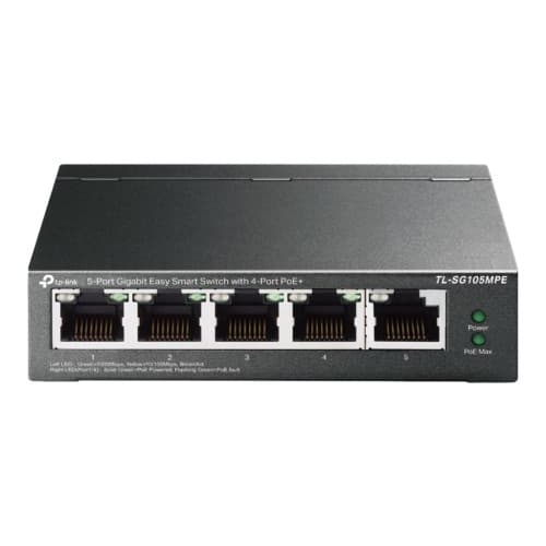 TP-Link TL-SG105MPE V1.60 - switch - 5 portar Svart