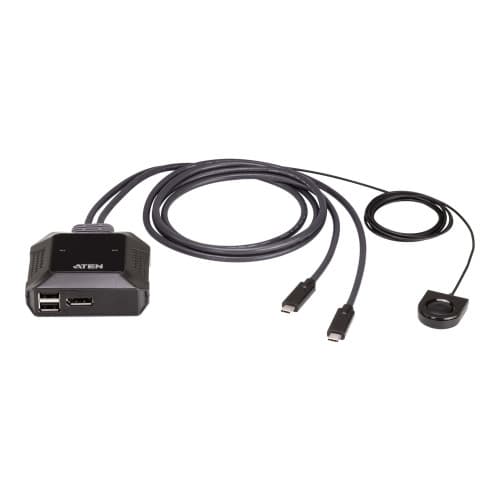 ATEN US3312 - omkopplare för tangentbord/video/mus/ljud/USB - med fjärrportväljare - 2 portar