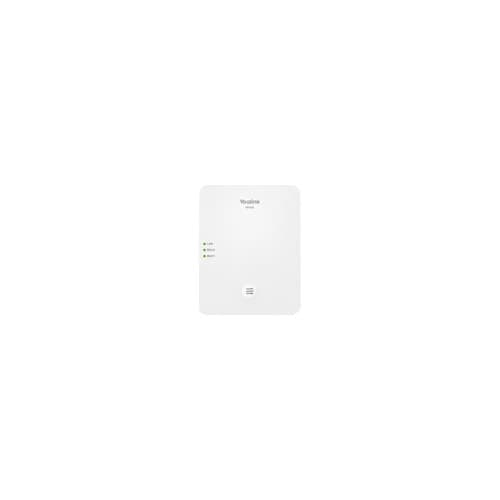 Yealink W80B - sladdlös telefonbasstation/VoIP-telefonbasstation med nummerpresentation - 3-riktad samtalsförmåg Vit