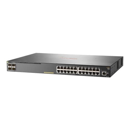 HPE Aruba 2930F 24G PoE+ 4SFP - switch - 24 portar - Administrerad - rackmonterbar Grå