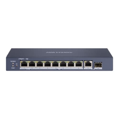 Hikvision Pro Series DS-3E0510HP-E - switch - 8 portar - ohanterad Blå