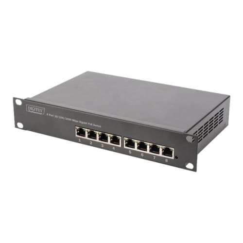 DIGITUS Professional DN-95317 - switch - 8 portar - ohanterad Grå