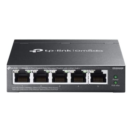 TP-Link Omada ES205GP V1 - switch - 5 portar - Administrerad Svart