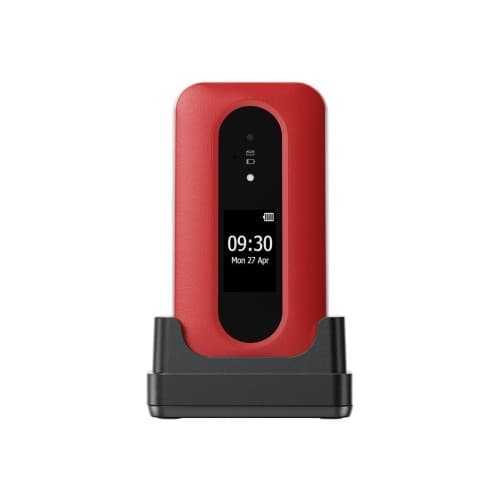 DORO Leva L31 - rödvit - 4G funktionstelefon - 128 MB - GSM Röd, Vit