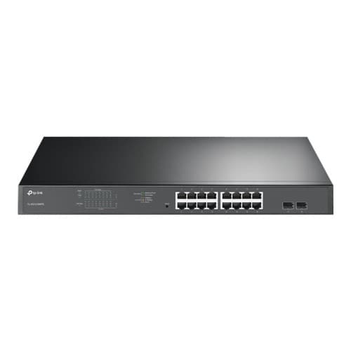 TP-Link JetStream TL-SG1218MPE - switch - 16 portar - smart - rackmonterbar Svart