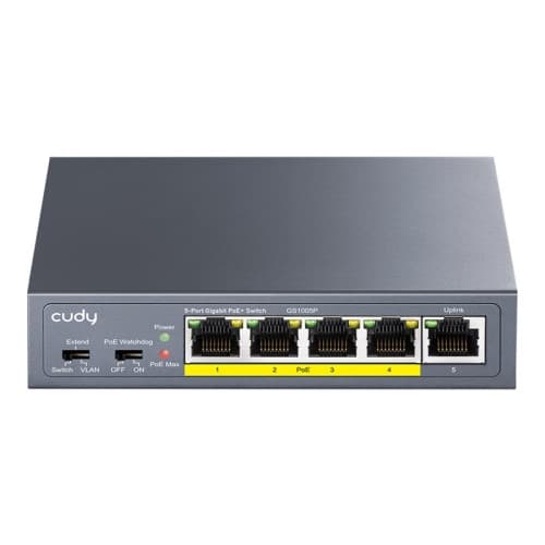 Cudy GS1005P - 2.0 - switch - 5 portar Grå