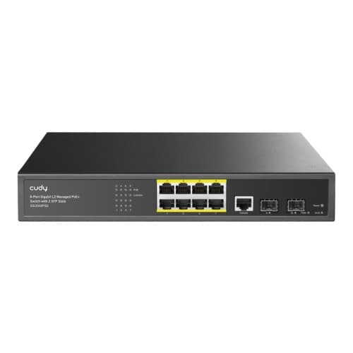 Cudy GS2008PS2 - 1.0 - switch - Skikt 2 - 8 portar - Administrerad - rackmonterbar