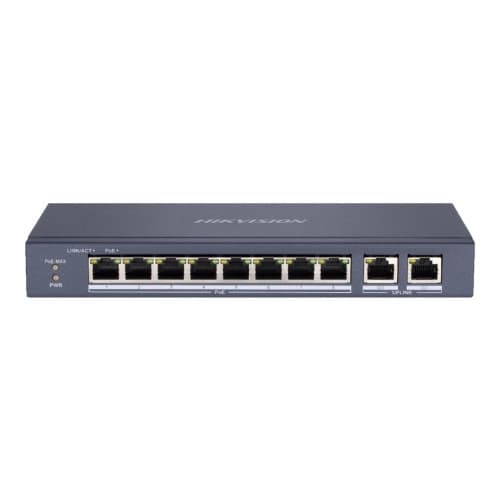 Hikvision Value Series DS-3E0310P-E/M - switch - 8 portar - ohanterad