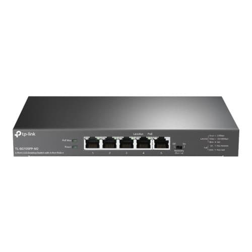 TP-Link TL-SG105PP-M2 V1.6 - switch - 5 portar - ohanterad Svart