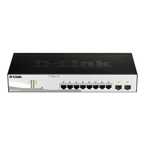 D-Link DGS 1210-10 - switch - 10 portar - smart - rackmonterbar Svart, Grå