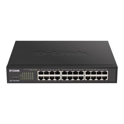 D-Link DGS 1100-24PV2 - switch - 24 portar - smart - rackmonterbar Svart