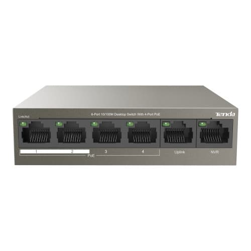Tenda TEF1106P-4-63W - switch - 6 portar - ohanterad