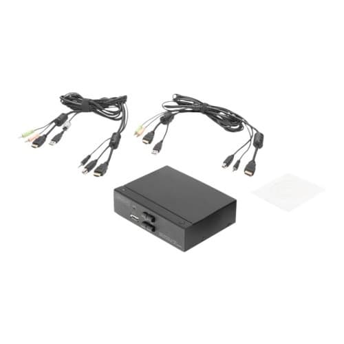DIGITUS DS-12870 - omkopplare för tangentbord/video/mus/ljud/USB - 2 portar