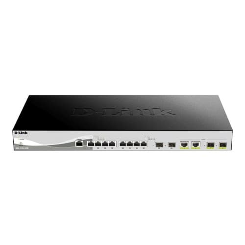 D-Link DXS 1210-12TC - switch - 12 portar - smart - rackmonterbar Svart, Silver