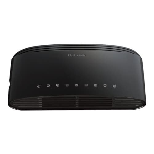 D-Link DES 1008D - switch - 8 portar - ohanterad Svart