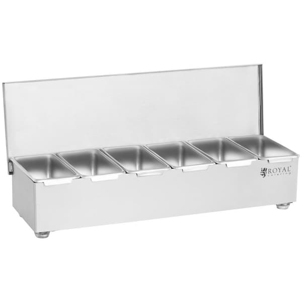 Royal Catering Ingrediensbehållare- rostfri - 6 x 450 ml