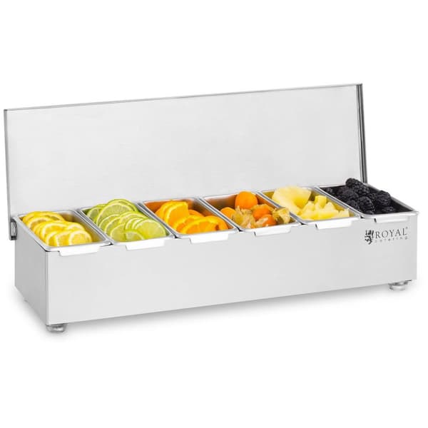 Royal Catering Ingrediensbehållare- rostfri - 6 x 450 ml