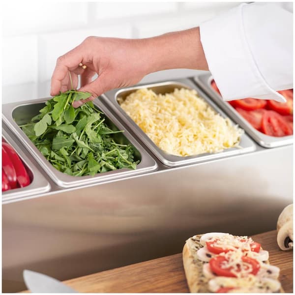 Royal Catering GN-uppsatshylla - inkl. 6 GN 1/6 behållare med lock
