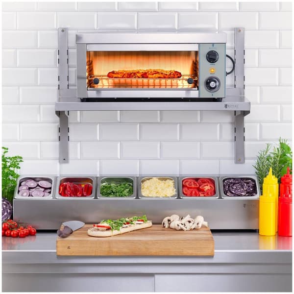 Royal Catering GN-uppsatshylla - inkl. 6 GN 1/6 behållare med lock