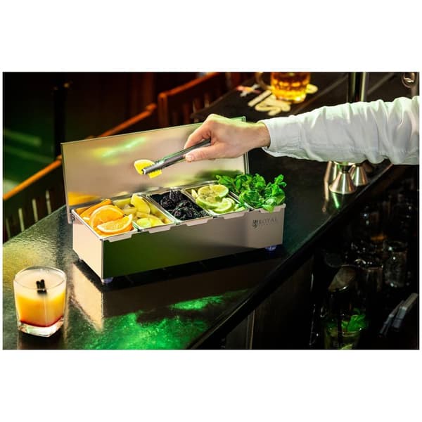 Royal Catering Ingrediensbehållare- rostfri - 5 x 450 ml