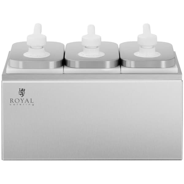Royal Catering Såsdispenser - 3 pumpar - 3 x 2 l