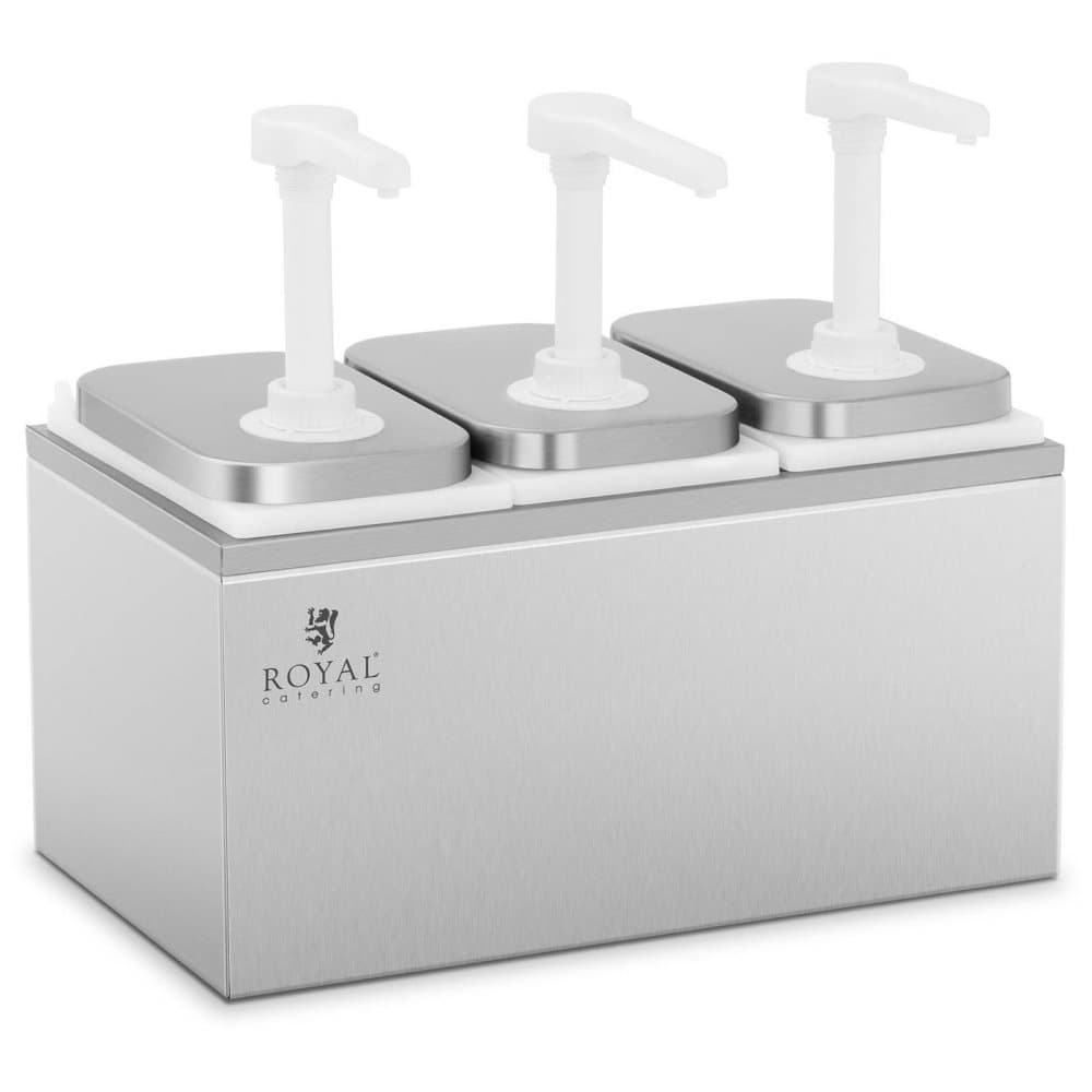 Royal Catering Såsdispenser - 3 pumpar - 3 x 2 l
