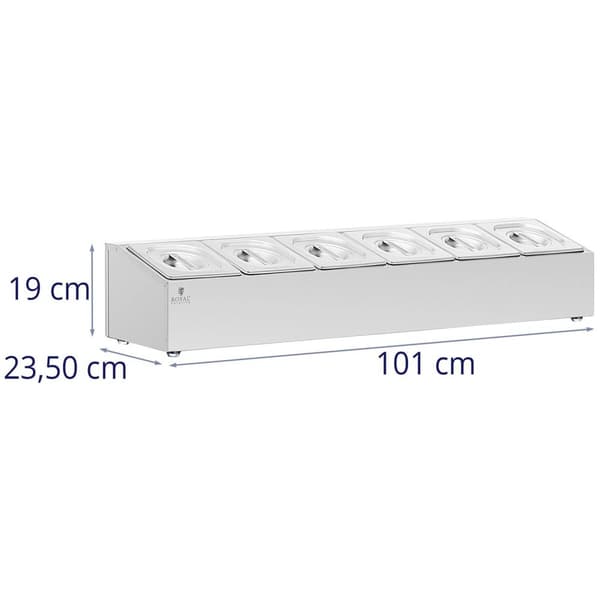 Royal Catering GN-uppsatshylla - 6 GN 1/6 - 11,4 l - Royal Catering