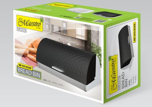 Maestro brødkasse sort MR-1676