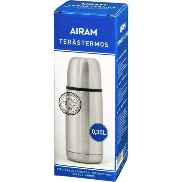 Airam stålvacuumflaske 0,35 l