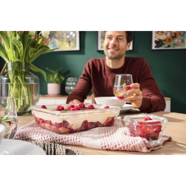 Tefal MasterSeal Glass -säilytysrasia, lasinen, 2 L