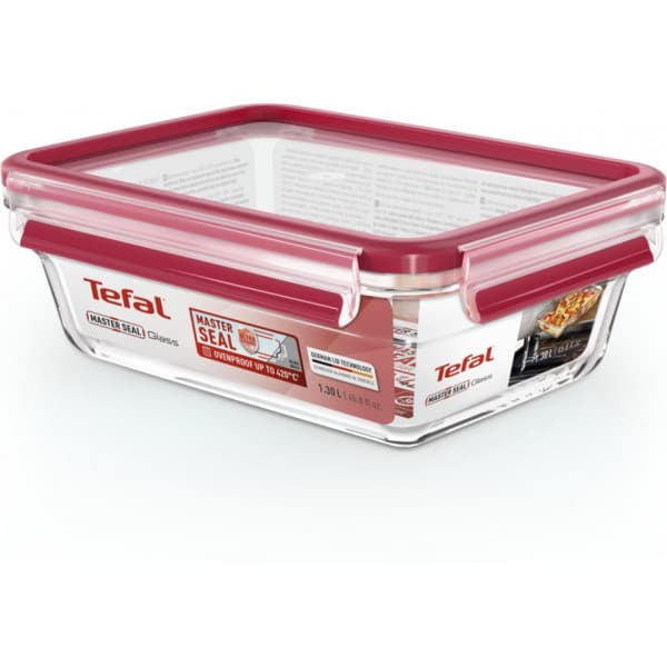 Tefal MasterSeal Glass -förvaringsbehållare, glas, 1,3 L