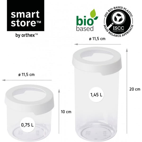 SmartStore Vision rund opbevaringsboks-startsæt, 6 stk