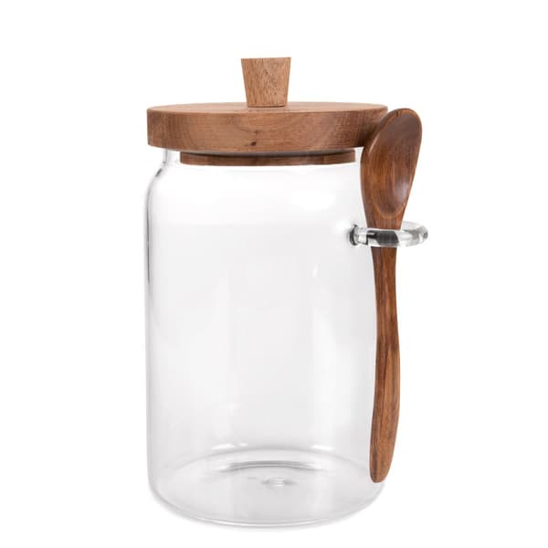 Container | CARLOS | glas med akacieske | 0,9 l | 844107